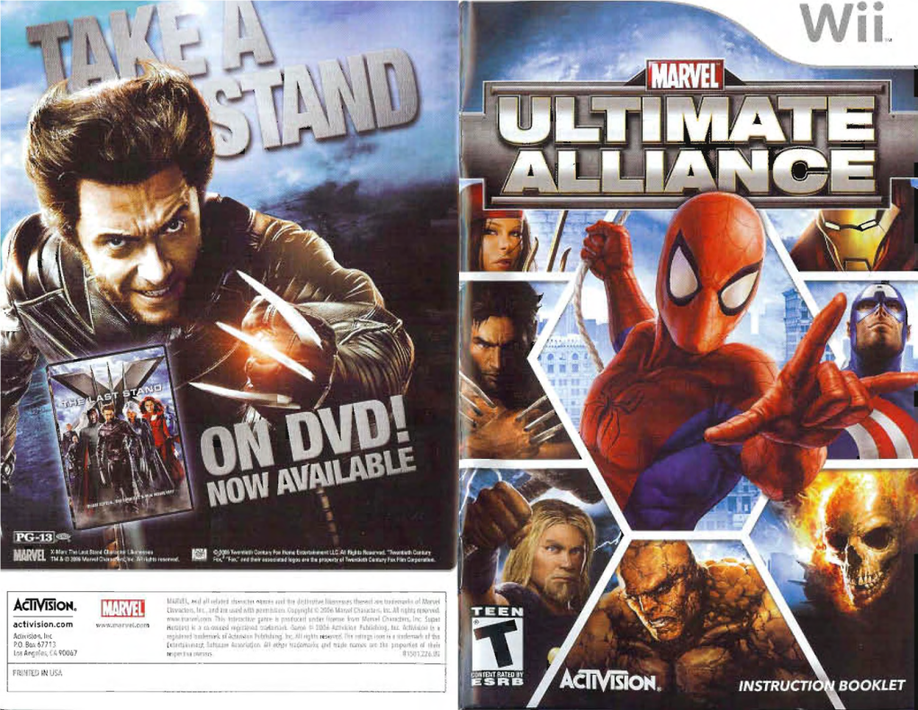 Marvel : Ultimate Alliance Manual