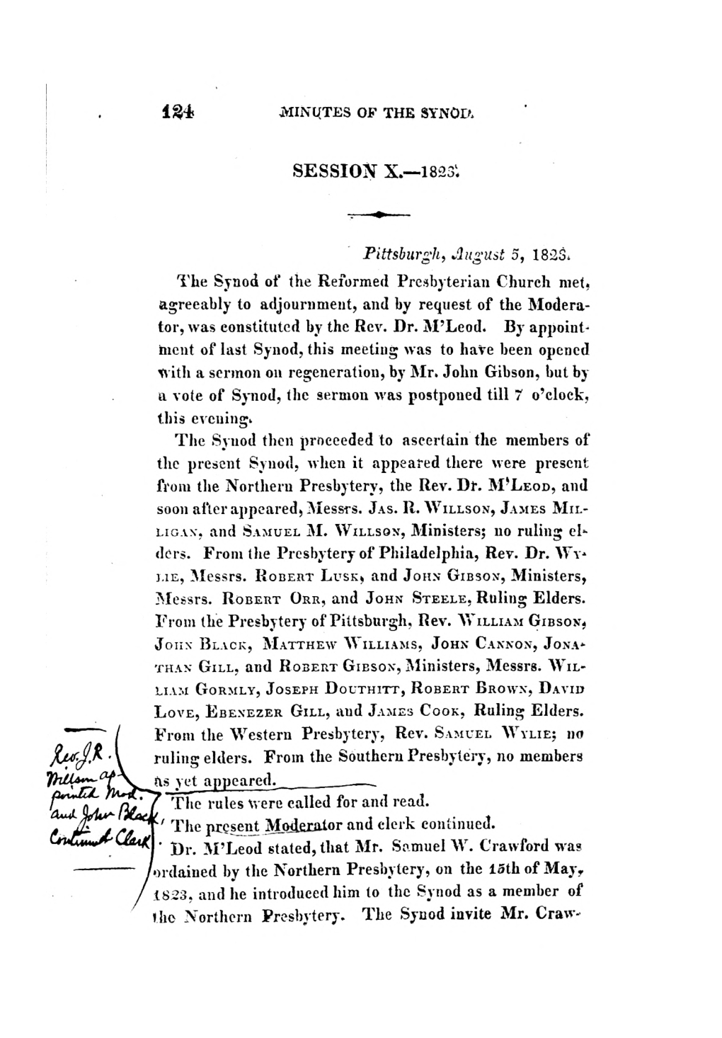 Reformed Presbyterian Minutes of Synod 1823-B
