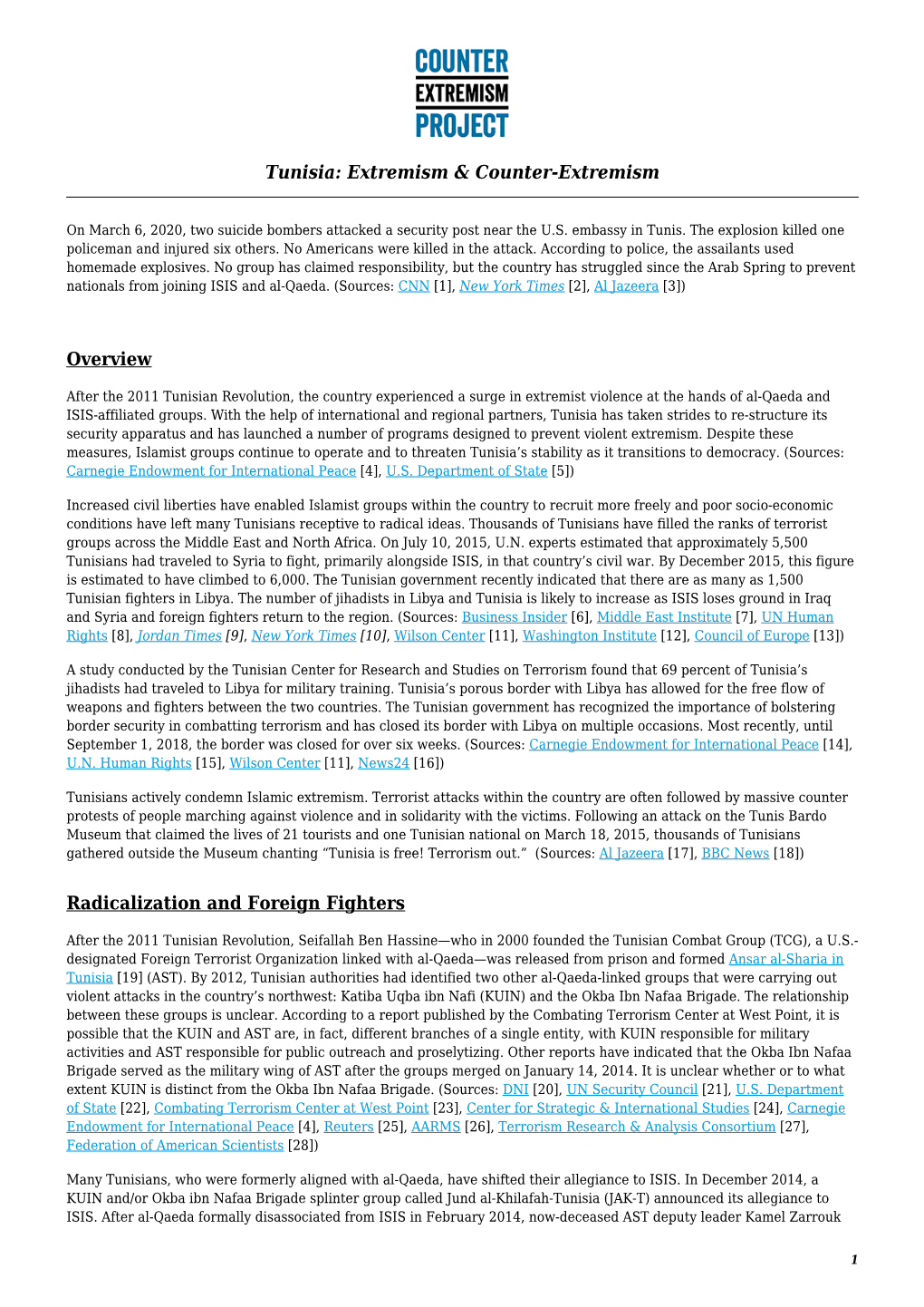 Extremism & Counter-Extremism Overview Radicalization And