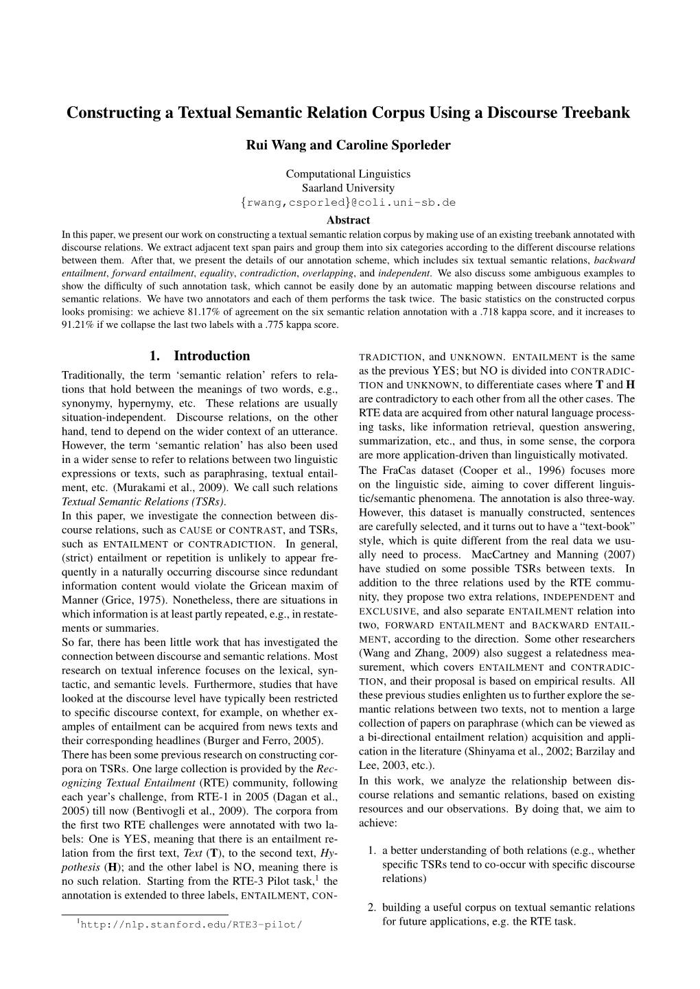 Constructing a Textual Semantic Relation Corpus Using a Discourse Treebank