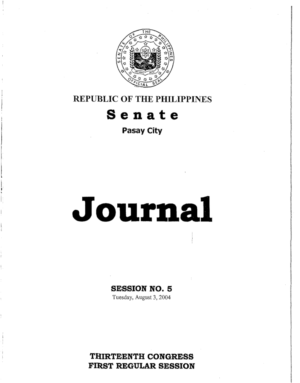 Journal No. 5