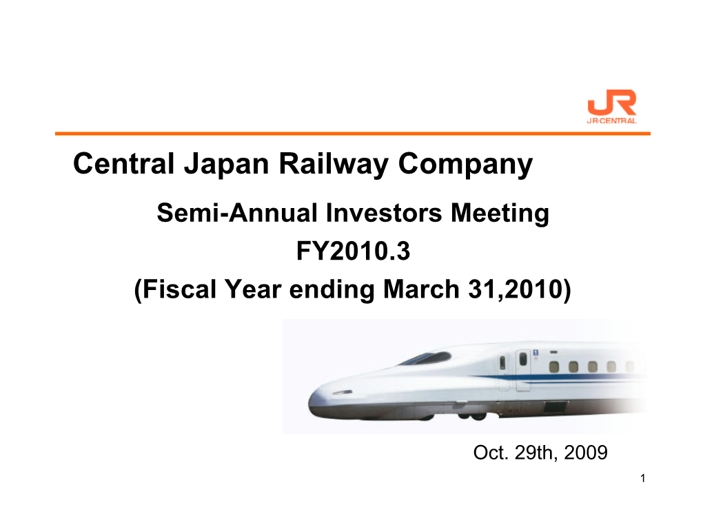 FY2010.3 Semi-Annual Investors Meeting（Presentation Handout)