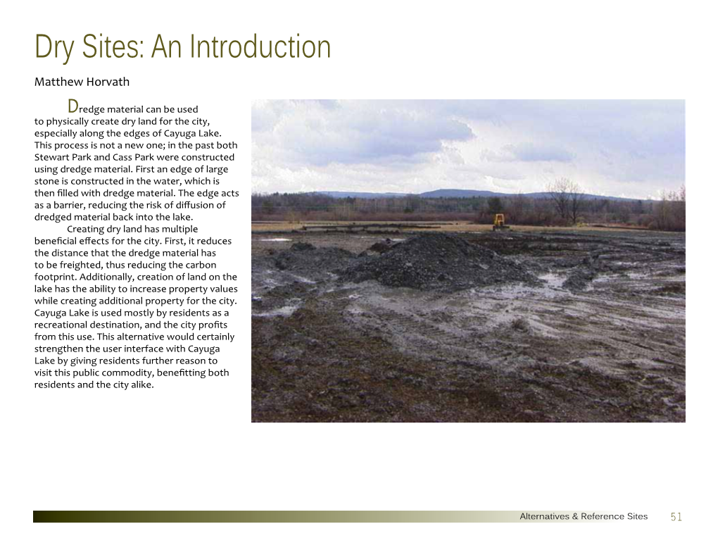 Dry Sites: an Introduction Matthew Horvath