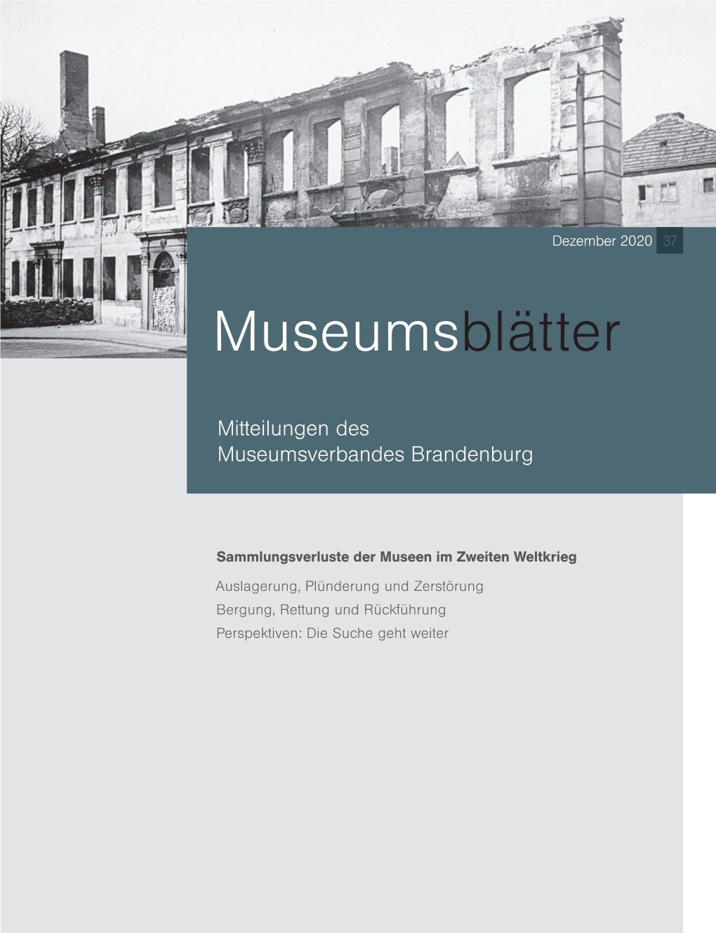 Sammlungsverluste Der Museen Im Zweiten Weltkrieg