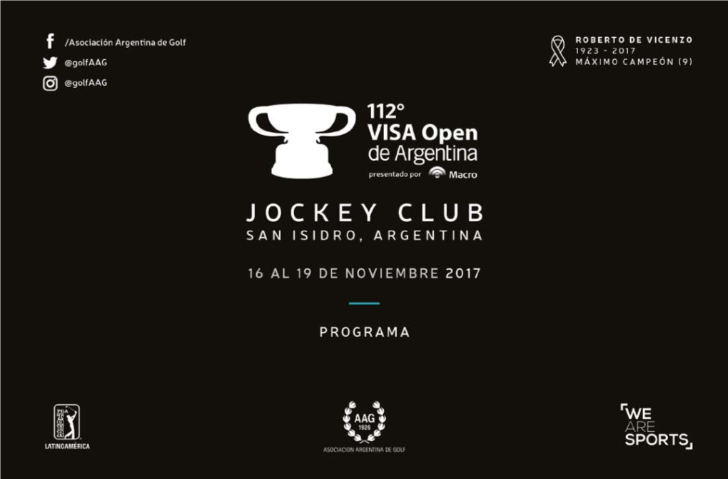 PROGRAMA OFICIAL 112º VISA Open De Argentina