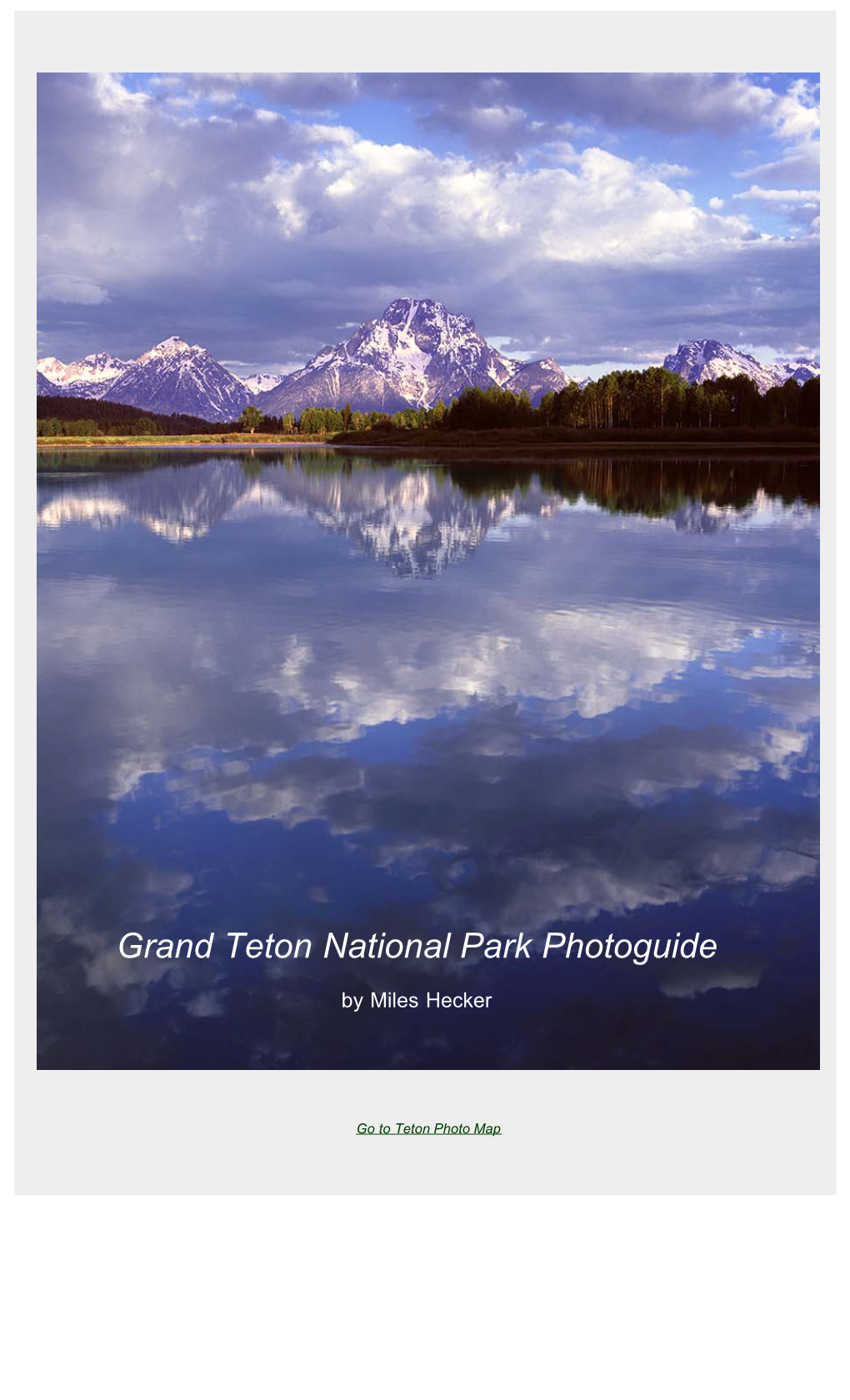 Grand Teton National Park Photoguide