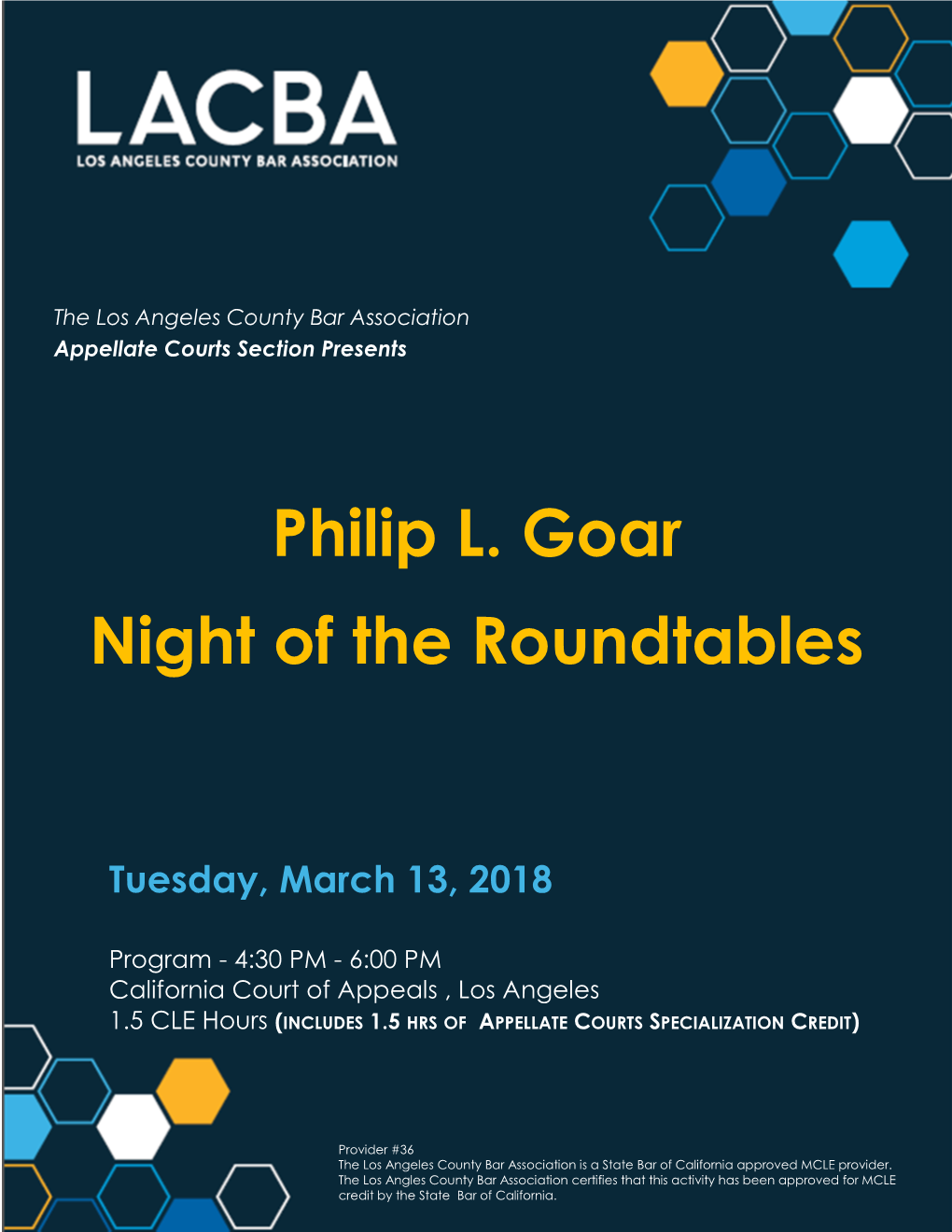 Philip L. Goar Night of the Roundtables