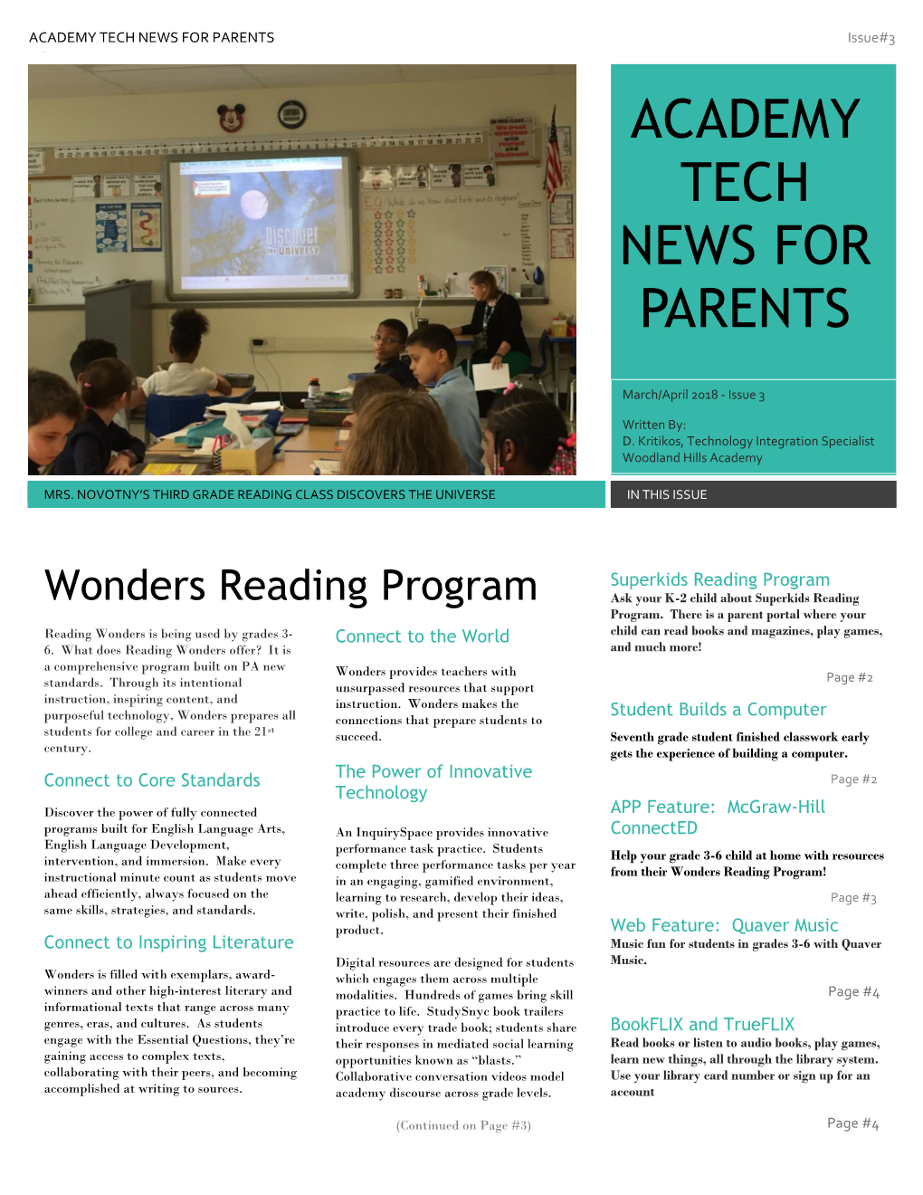 ACADEMY TECH NEWS for PARENTS Issue#3