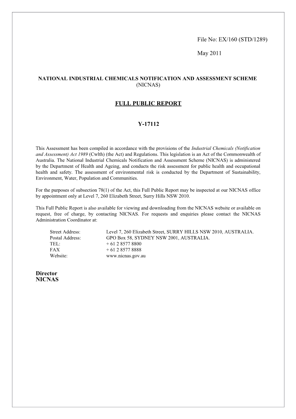 National Industrial Chemicals Notification and Assessment Scheme s13