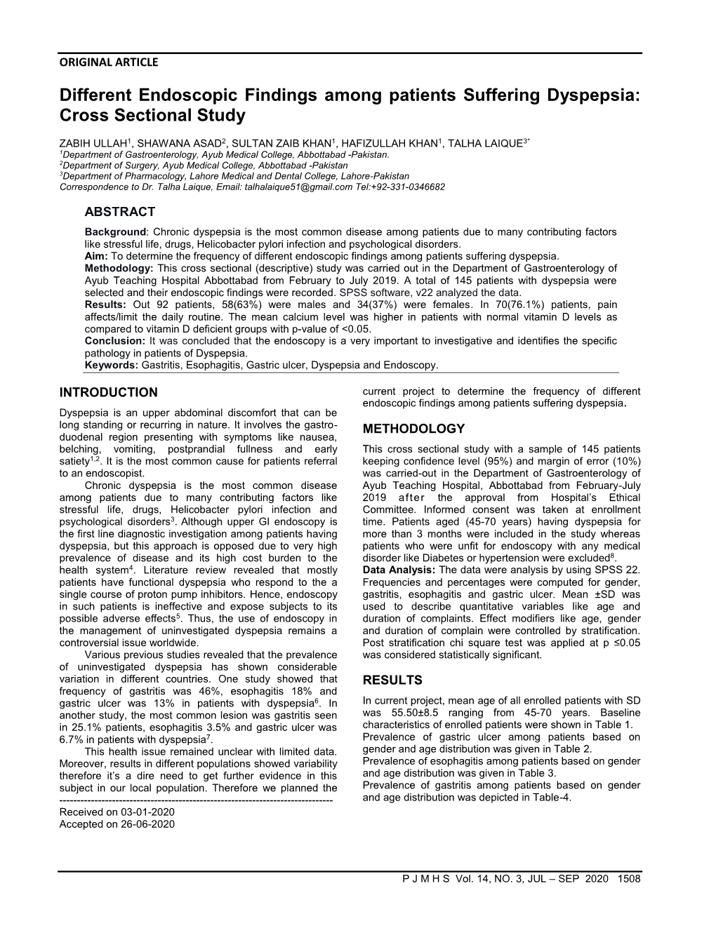 Cross Sectional Study