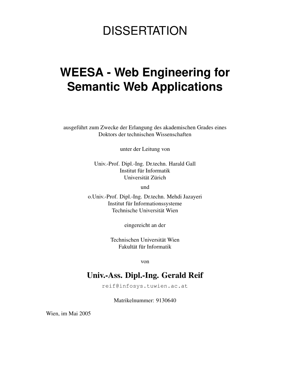 Web Engineering for Semantic Web Applications