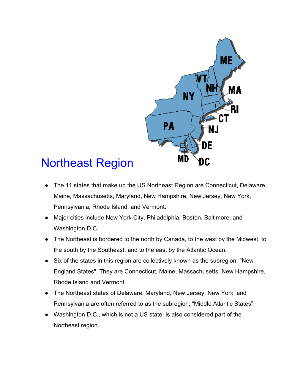 ​ Northeast Region