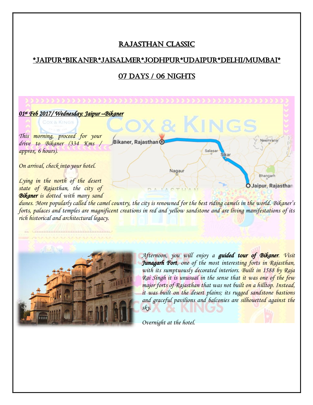 Rajasthan Classic *Jaipur*Bikaner