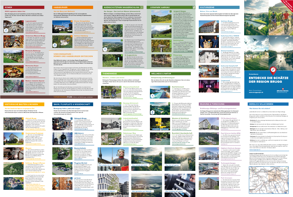 Freizeitkarte «Entdecke Die Schätze Der Region Brugg