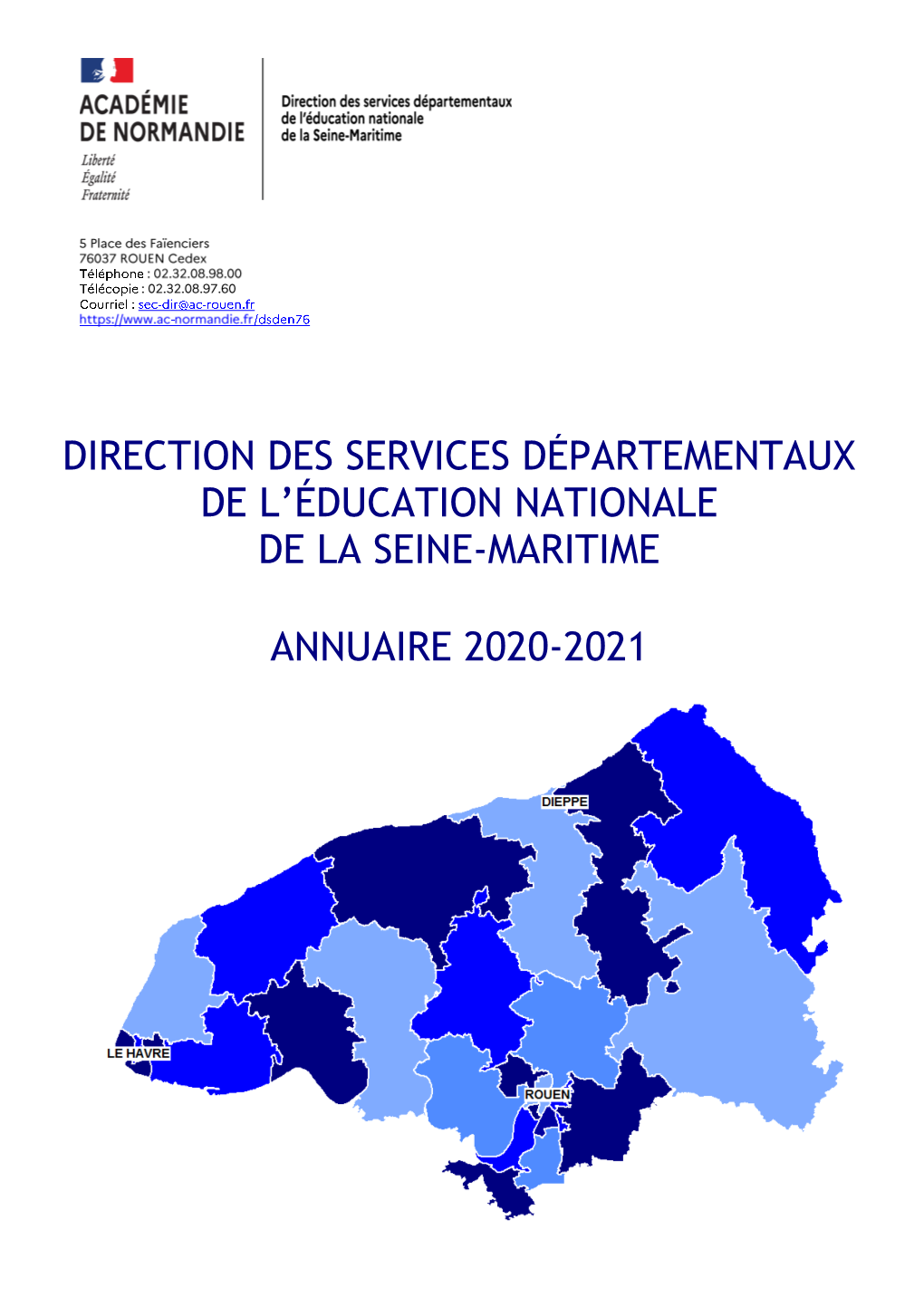 Direction Des Services Départementaux De L'éducation Nationale De La Seine-Maritime Annuaire 2020-2021