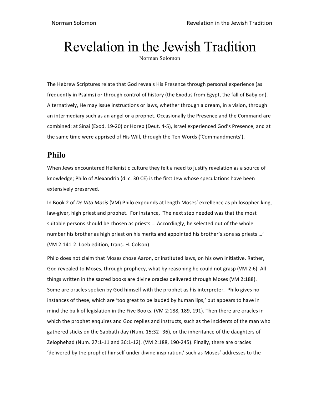 Revelation Preprint