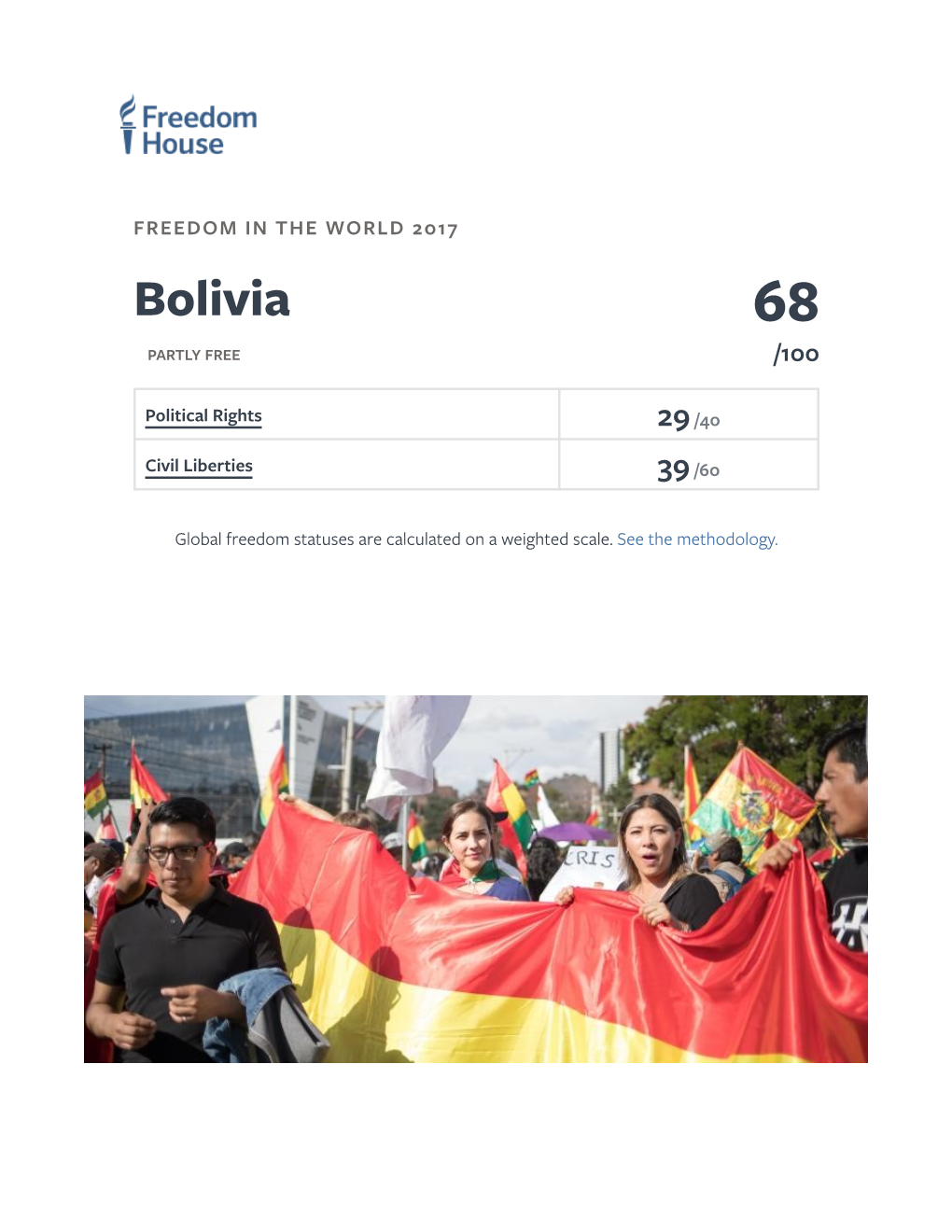 Bolivia 68 PARTLY FREE /100