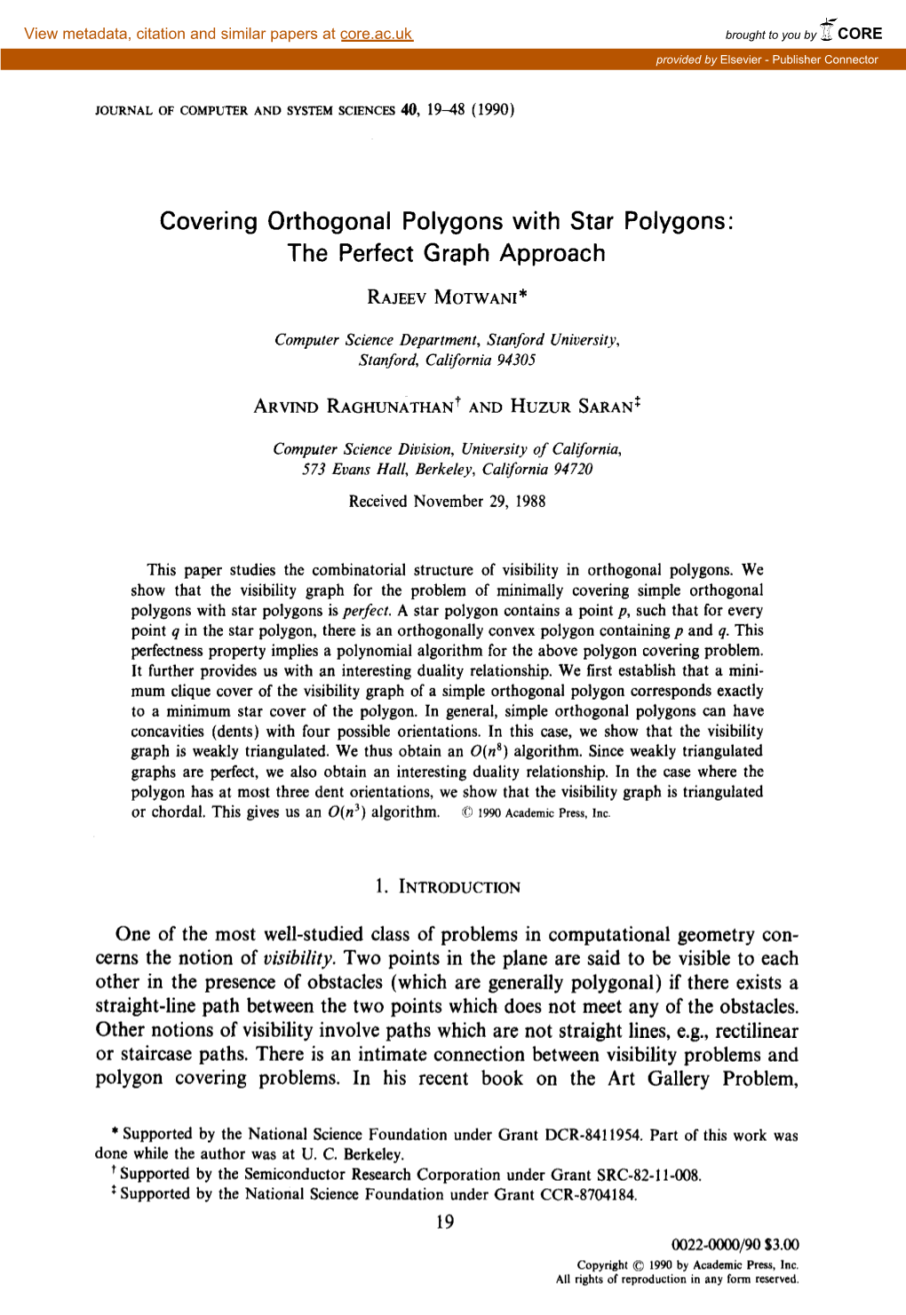 Covering Orthogonal Polygons with Star Polygons: the Perfect Graph Approach