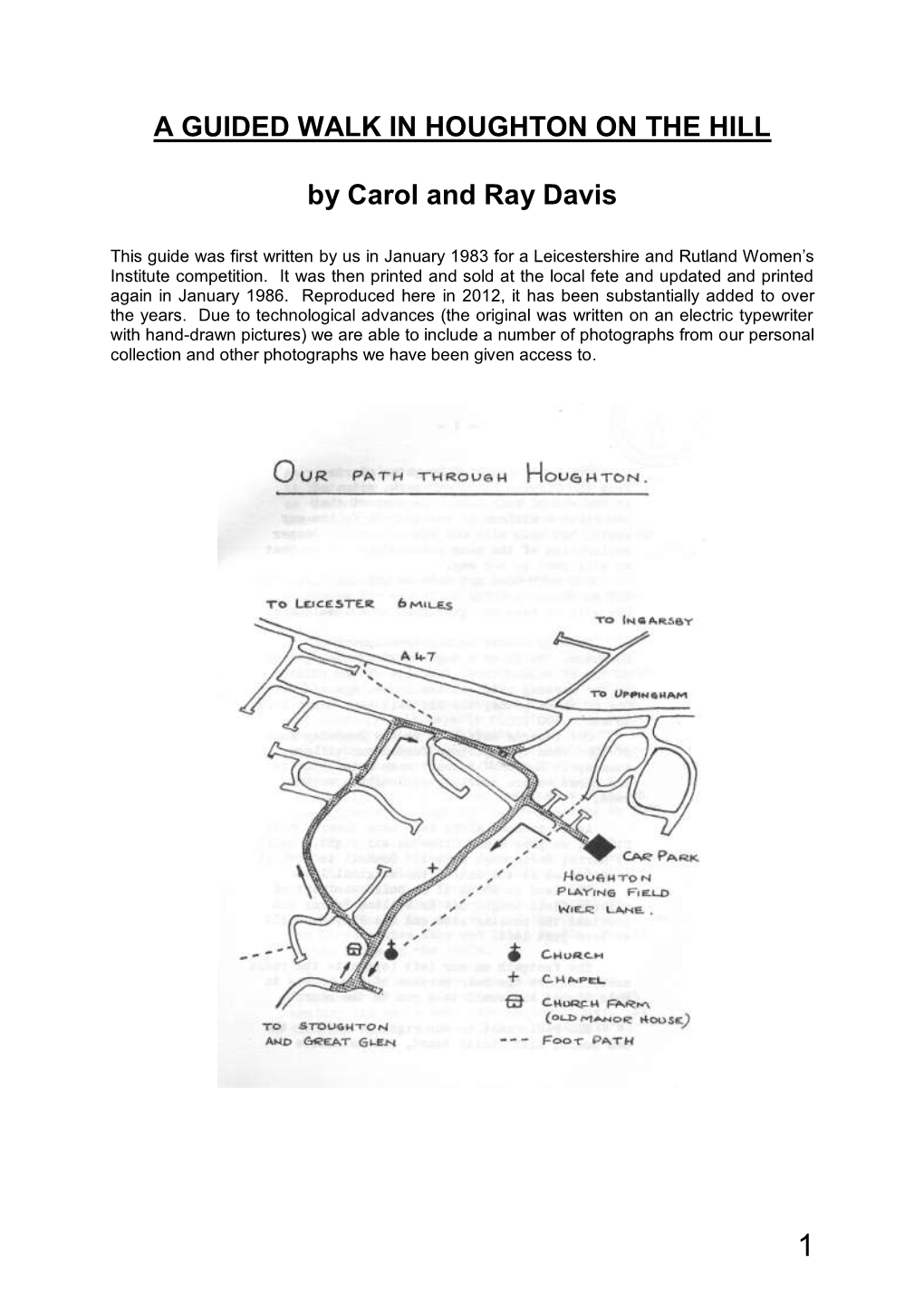 A GUIDED WALK in HOUGHTON on the HILL by Carol and Ray Davis