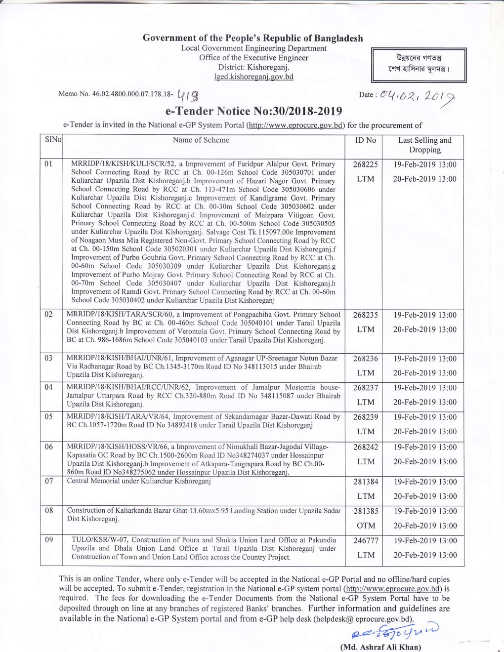 Tender Notice No 30 18-19.Pdf