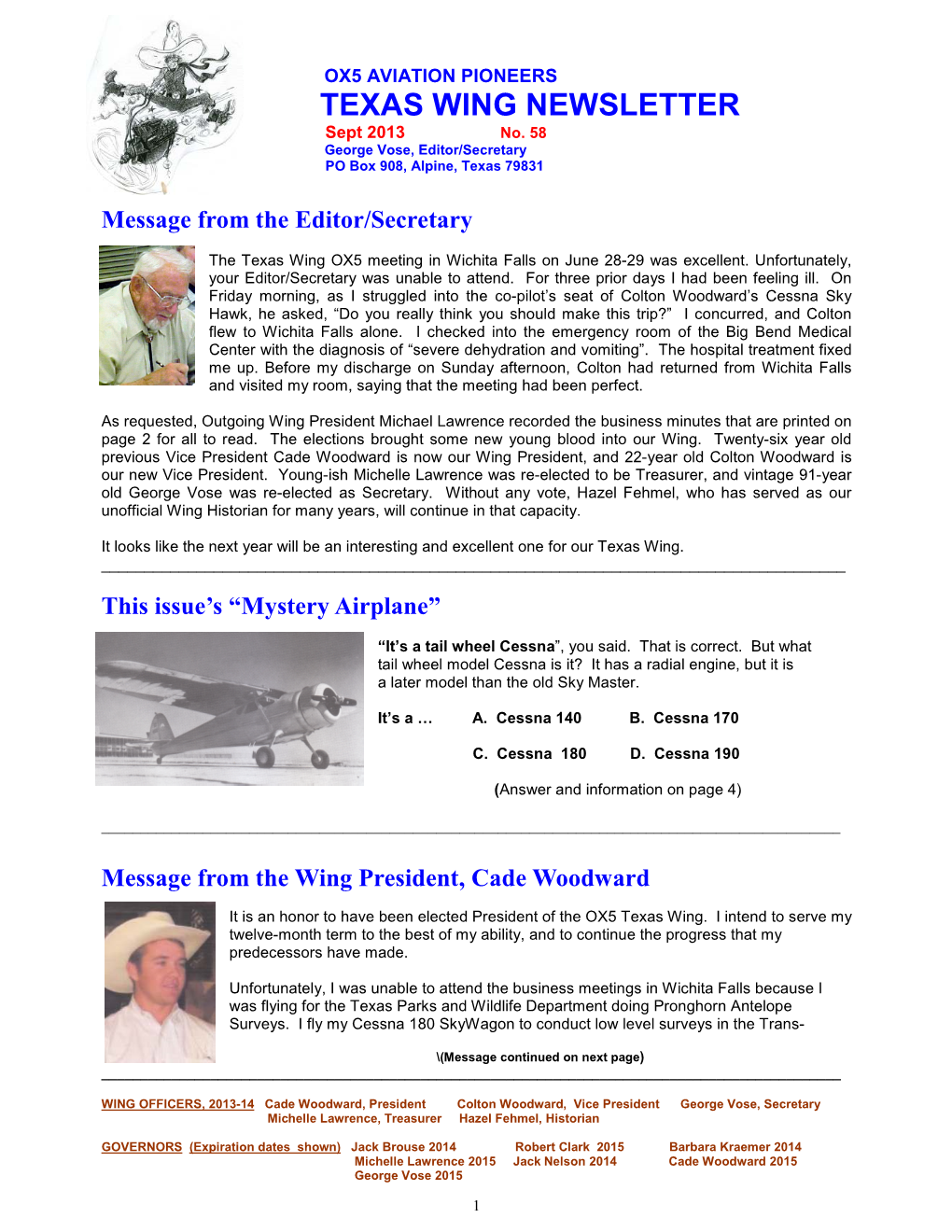 TEXAS WING NEWSLETTER Sept 2013 No