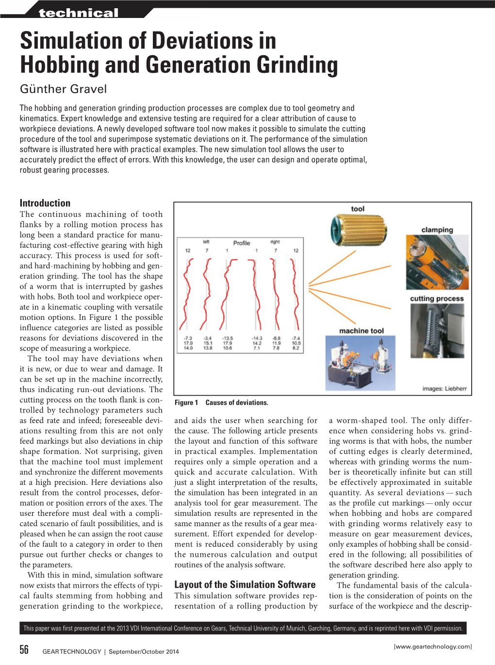 Simulation of Deviations in Hobbing and Generation Grinding