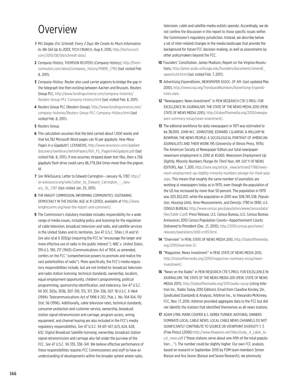 Overview Not Confine the Discussion in This Report to Those Specific Issues Within the Commission’S Regulatory Jurisdiction