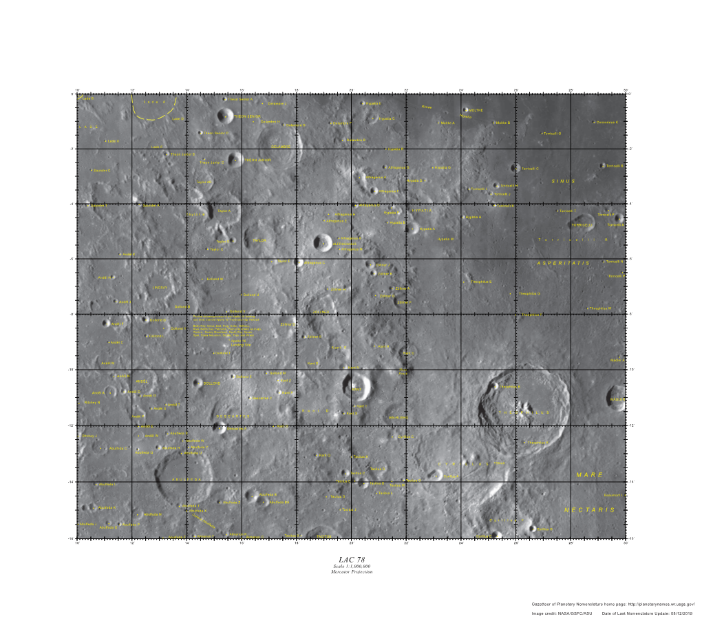 LAC 78 Scale 1:1,000,000 Mercator Projection