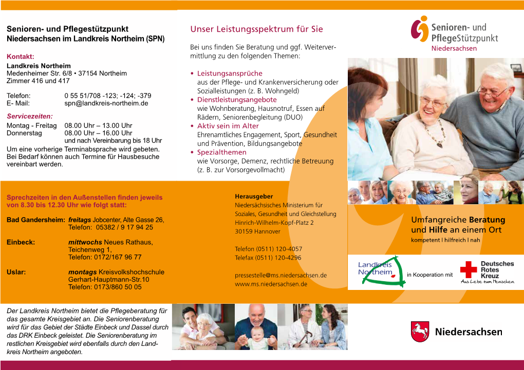 Unser Leistungsspektrum Für Sie Niedersachsen Im Landkreis Northeim (SPN) Bei Uns Finden Sie Beratung Und Ggf