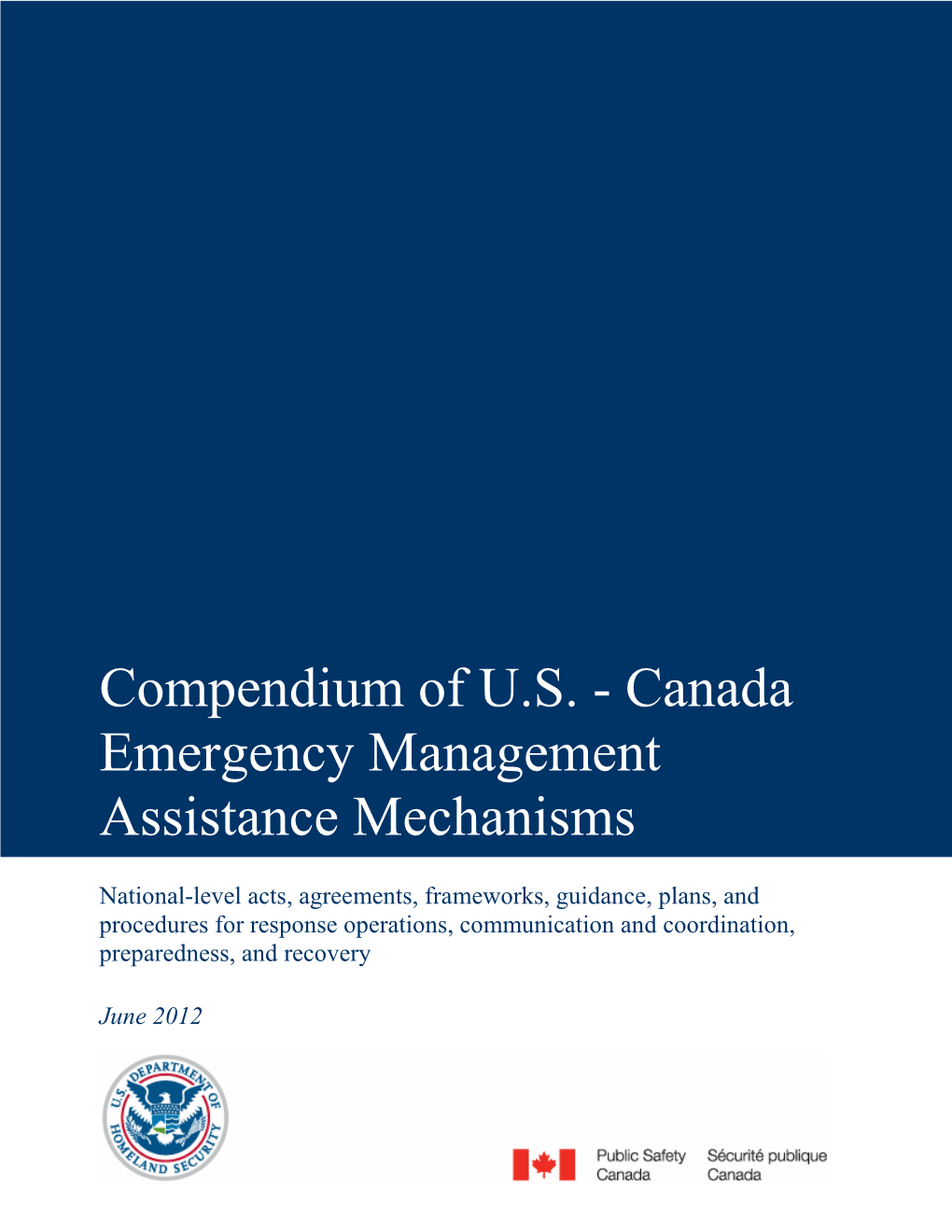 Canada Emergency Management Assistance Mechanisms