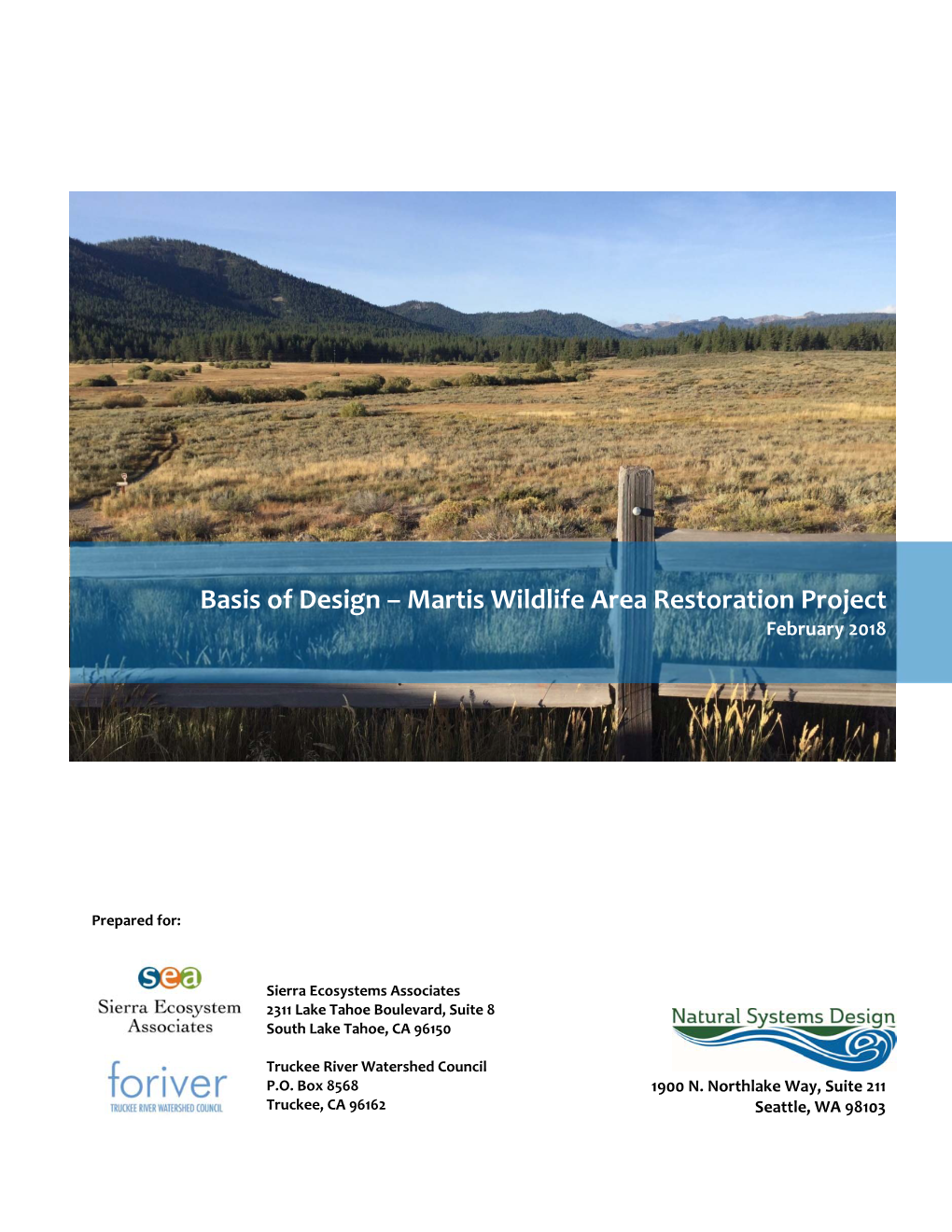 Martis Wildlife Area Restoration Project