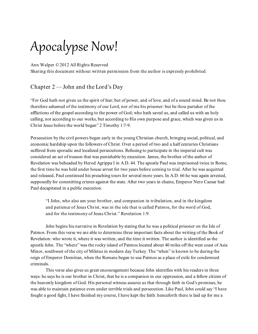 Apocalypse Now!