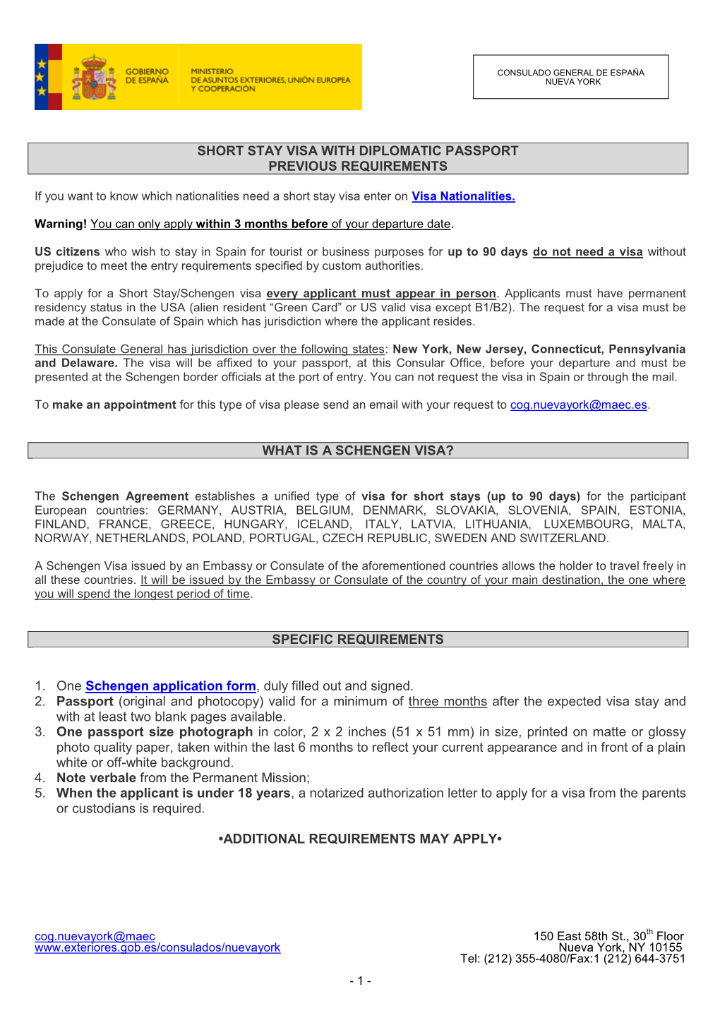 Schengen Visa for Diplomatic Passport Holders