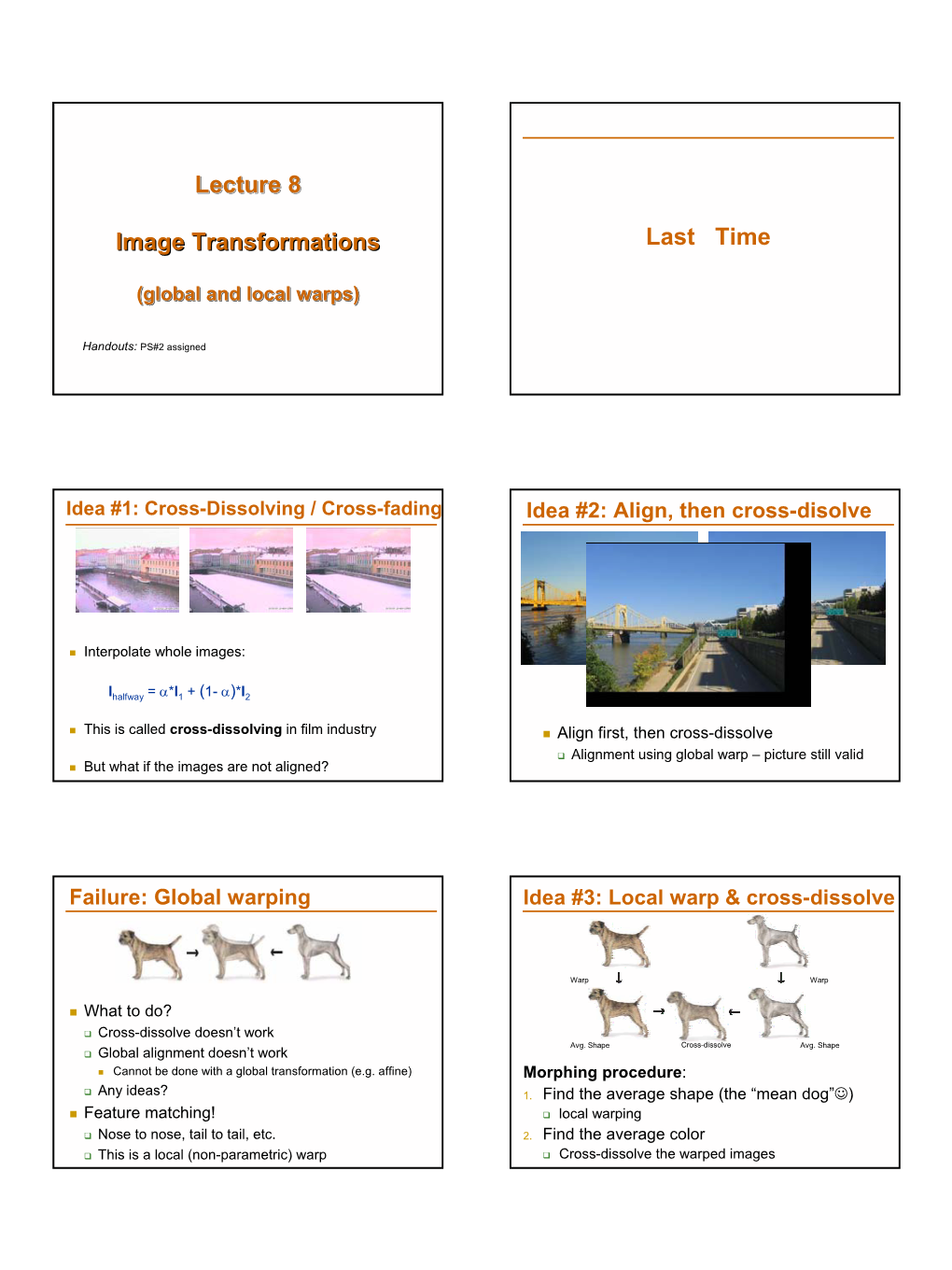 Lecture 8 Image Transformations