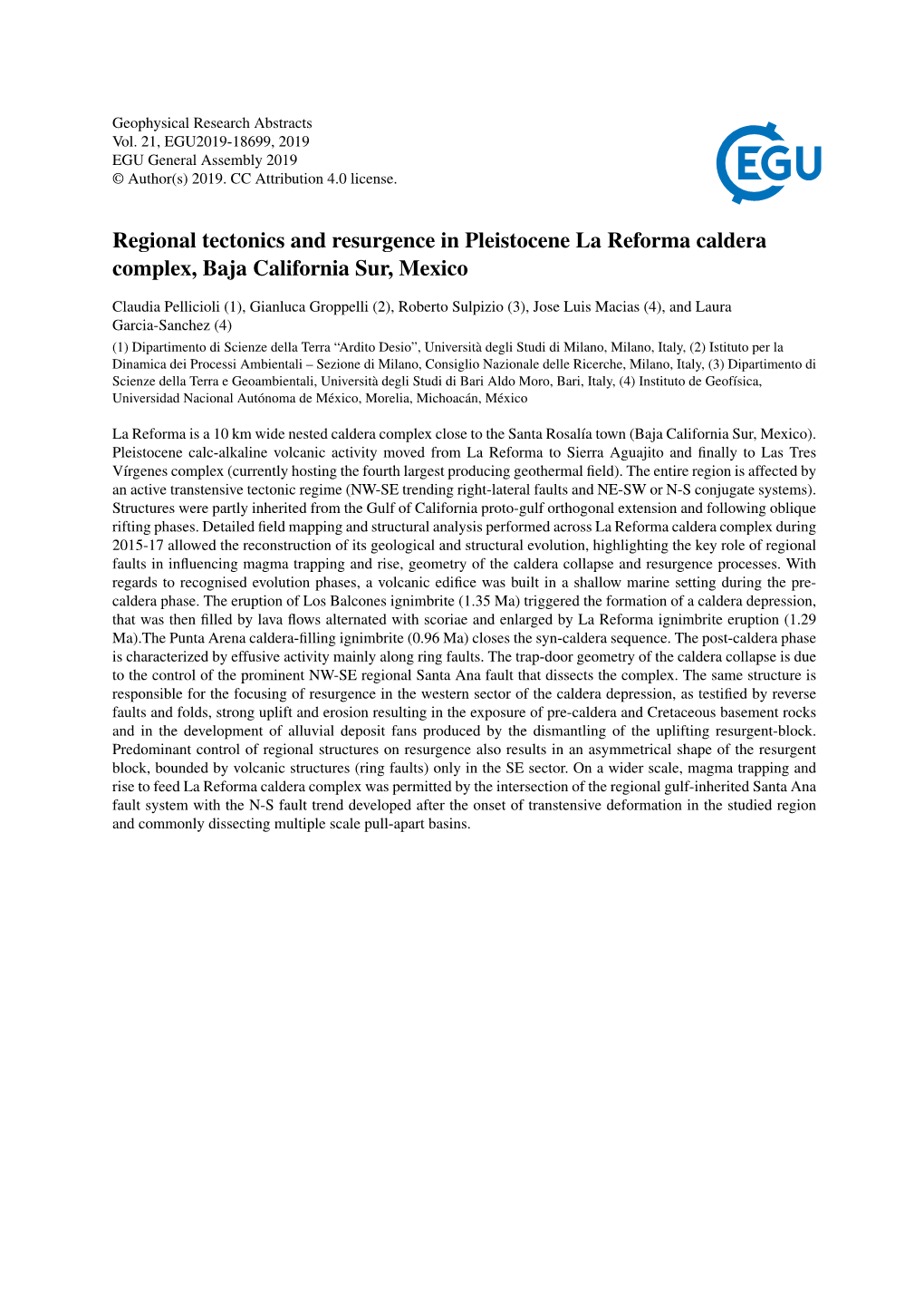 Regional Tectonics and Resurgence in Pleistocene La Reforma Caldera Complex, Baja California Sur, Mexico