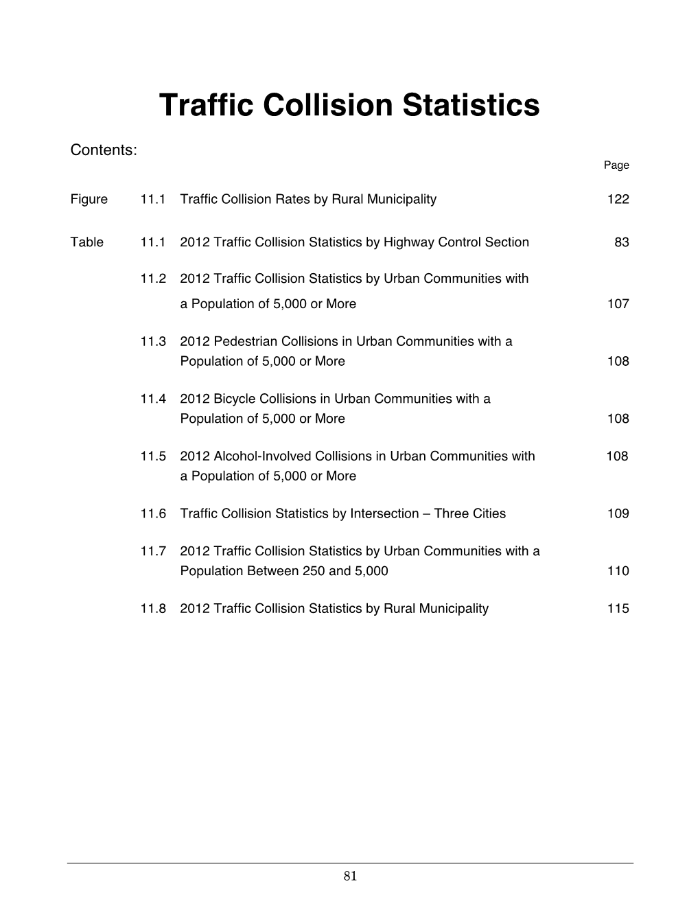 Traffic Collision Statistics