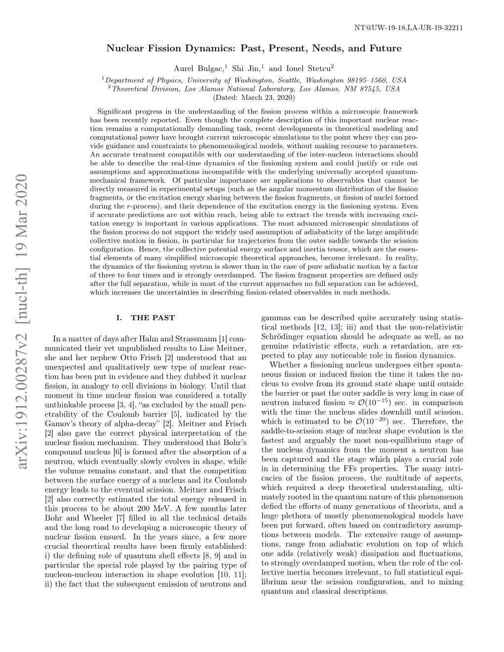 Nuclear Fission Dynamics: Past, Present, Needs, and Future