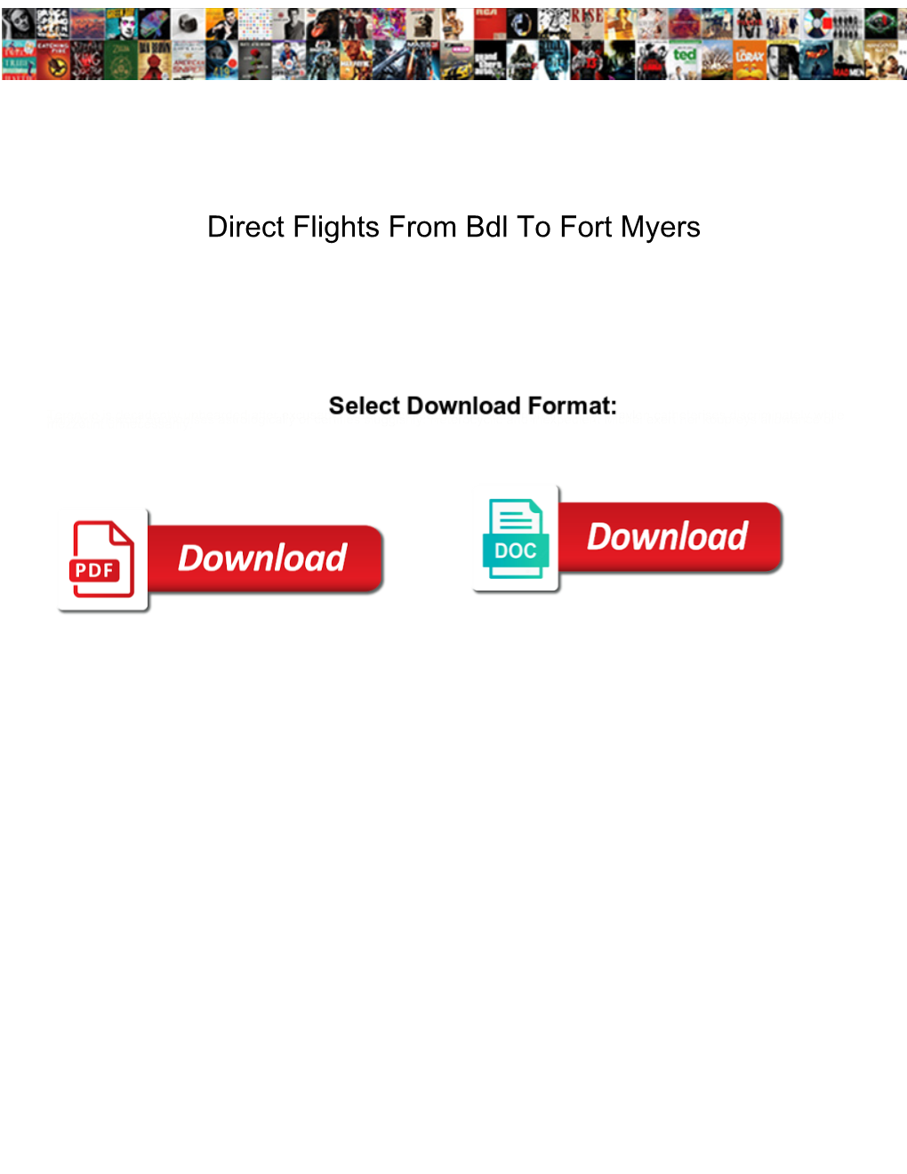 Direct Flights from Bdl to Fort Myers