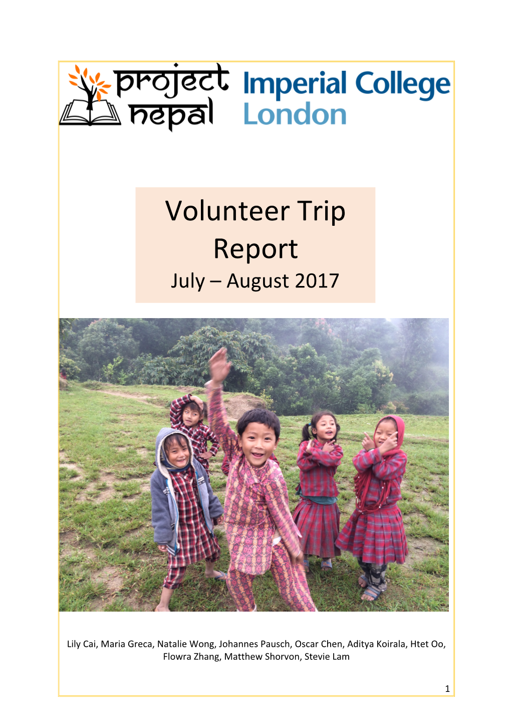 Volunteer Trip Report
