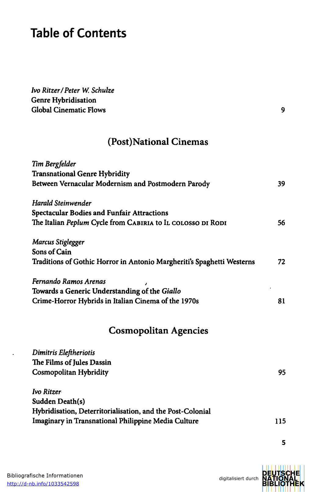 Table of Contents