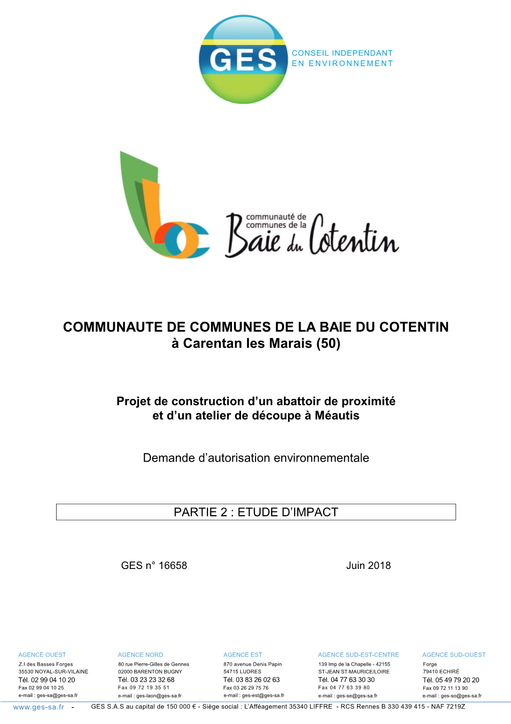 COMMUNAUTE DE COMMUNES DE LA BAIE DU COTENTIN À Carentan Les Marais (50)