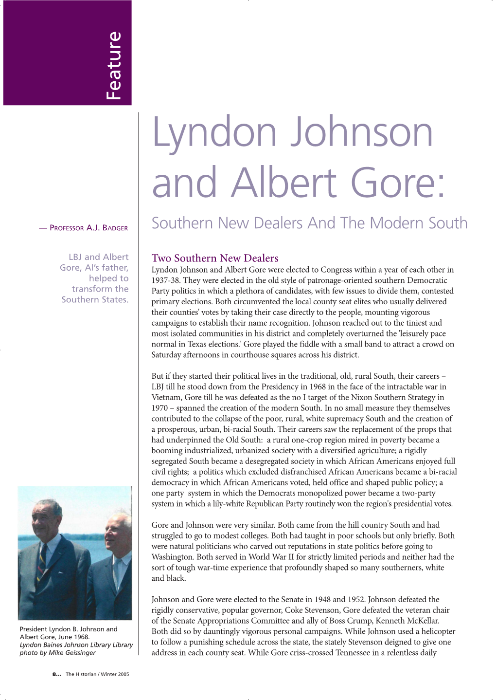 Lyndon Johnson and Albert Gore