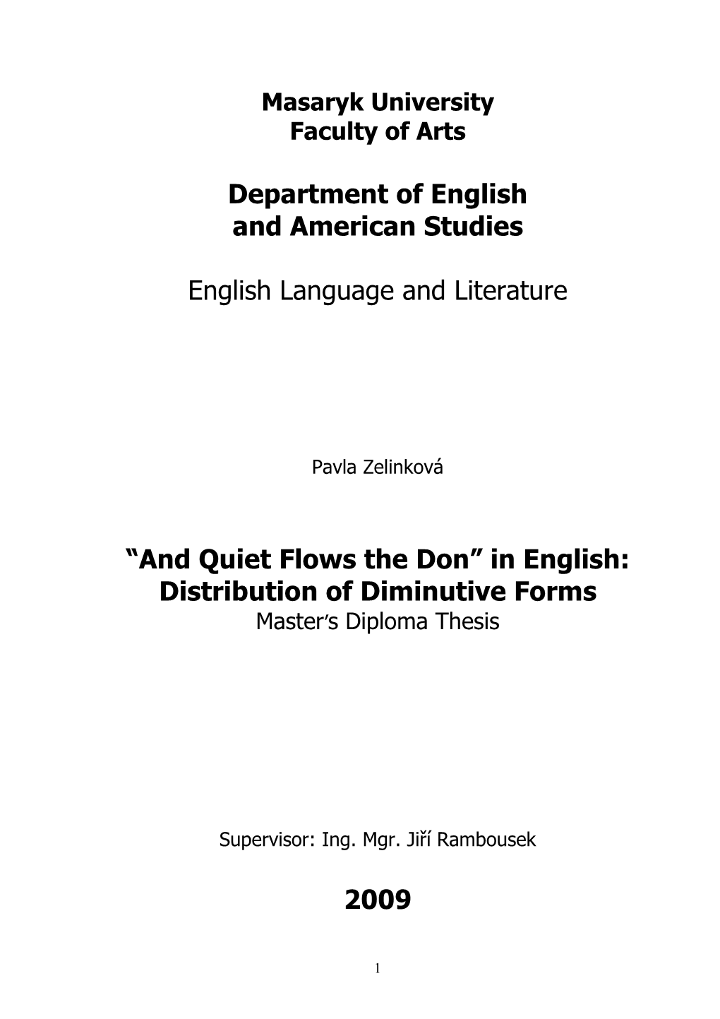 Sholokhov's and Quiet Flows the Don in English Translation: Comparing Language Systems