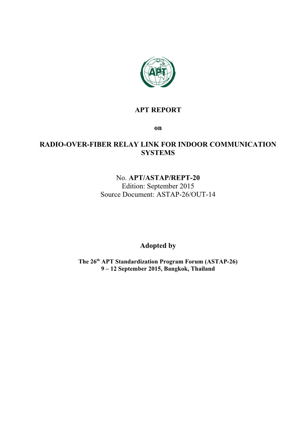 Radio-Over-Fiber Relay Link for Indoor Communication Systems