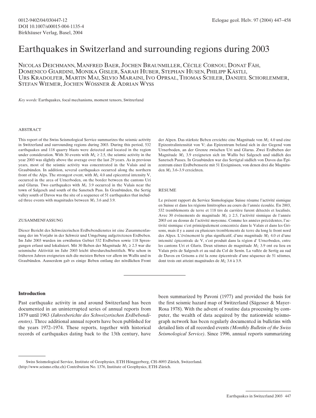 Downloaded Interactively by Telephone (Wyss BBS Basel-Blauen, BL SP-1 2004)