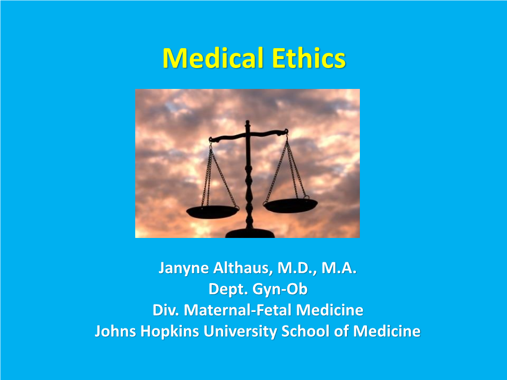 Medical Ethics