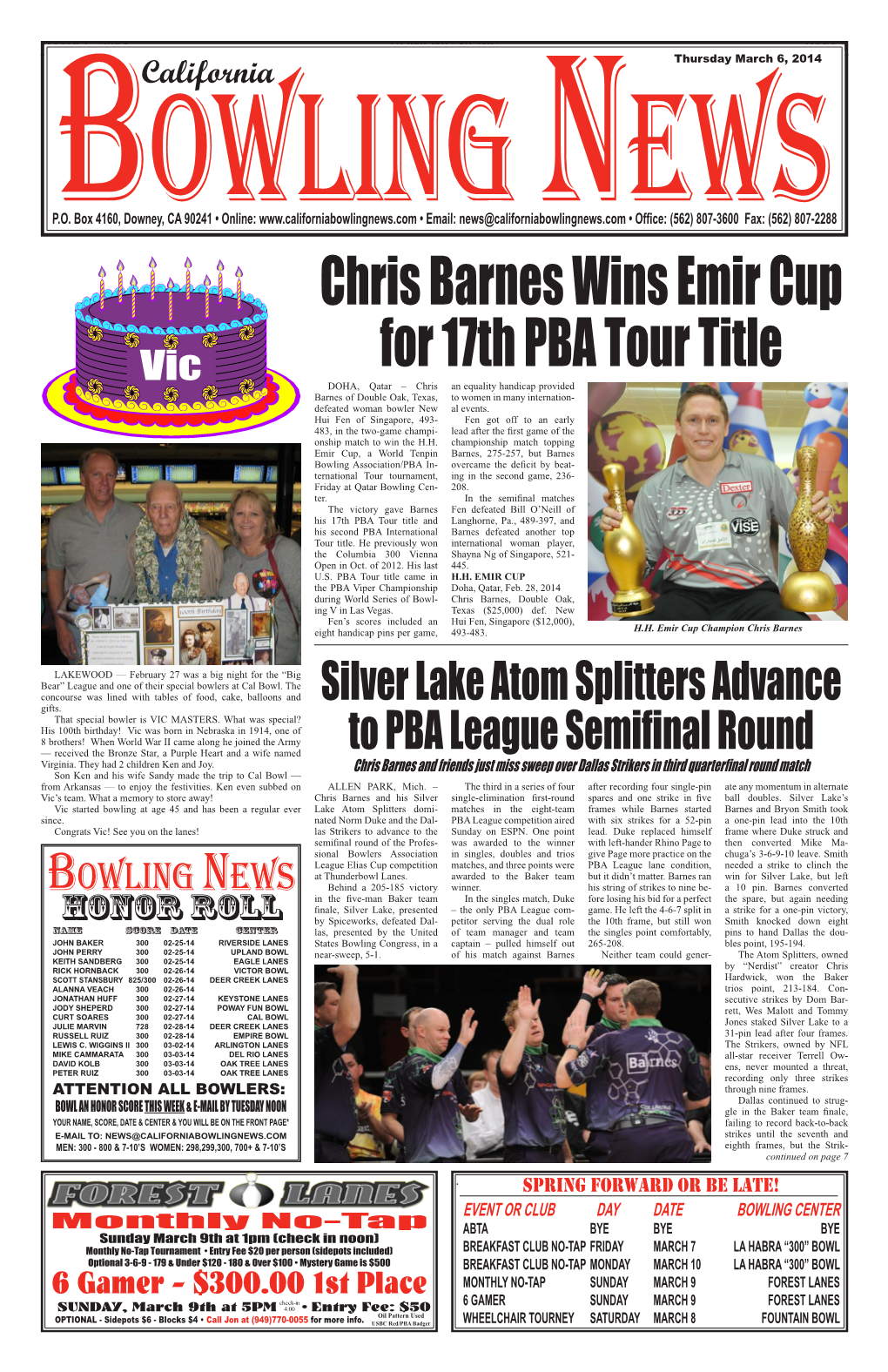 Chris Barnes Wins Emir Cup for 17Th Pba Tour Title