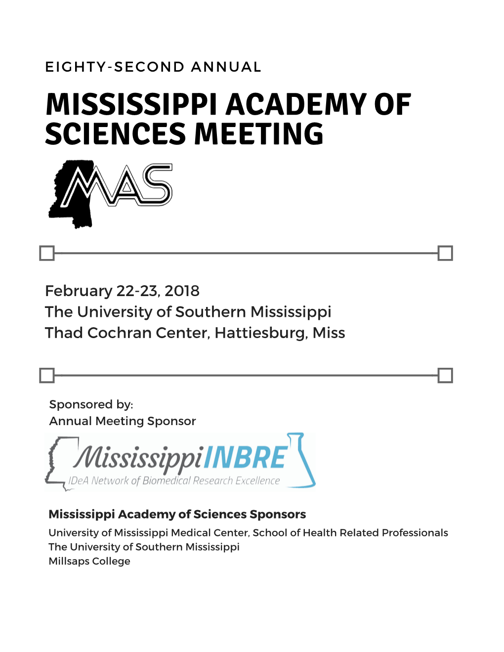 Eighty-Second Annual Mississippi Academy of Sciences Meeting