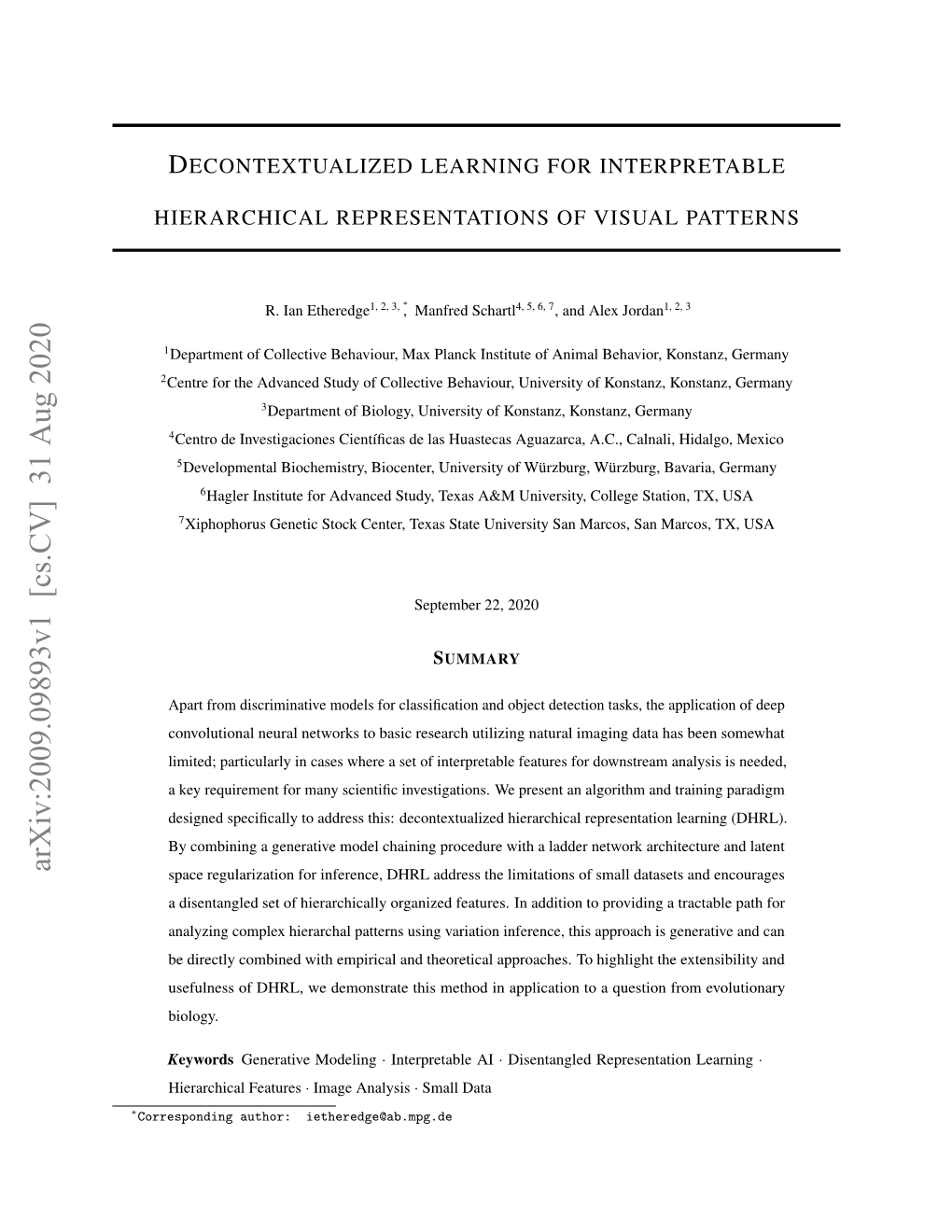 Decontextualized Learning for Interpretable Hierarchical Representations of Visual Patterns