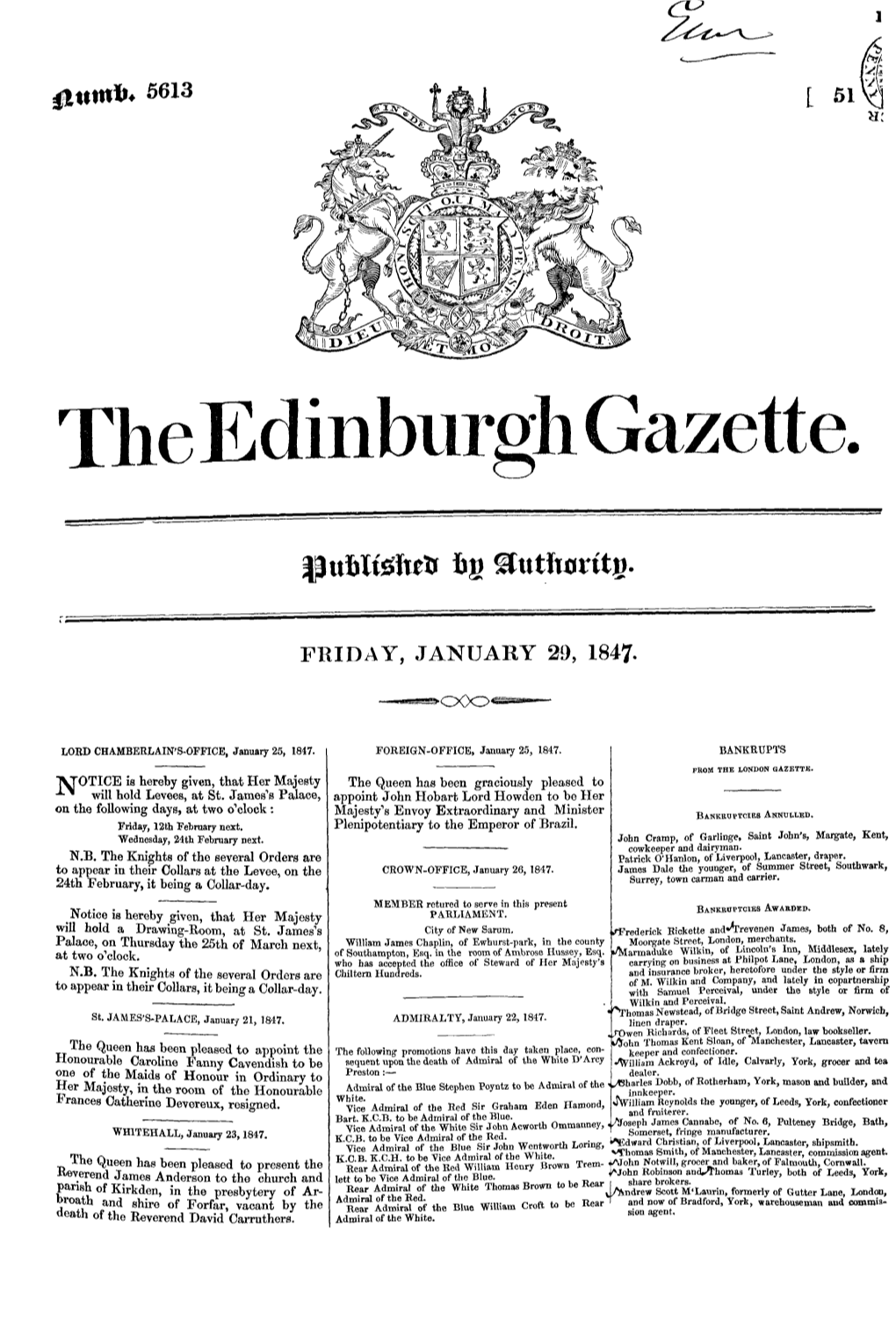 The E Dinburgh Gazette